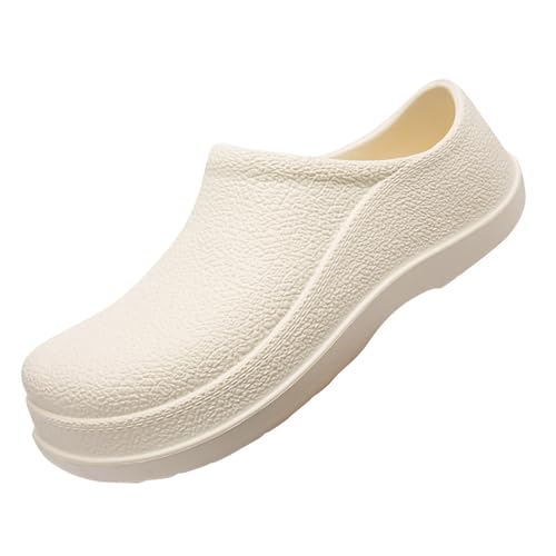Damenstiefel Mit Schnürung Jahreszeiten, Herrenschuhe, große Größe, schwarze Küchenarbeitsschuhe, Regenschuhe Herren Schuhe ?erbst (Beige, 43)