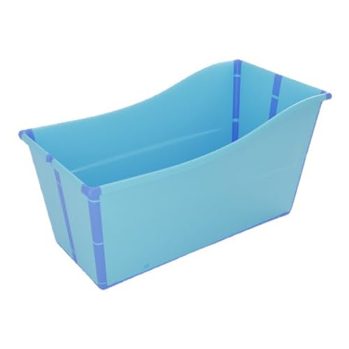 Klappbadewanne Für Erwachsene, Freistehende Badewannen, Tragbare Klappbadewanne, Groß Für Den Haushalt, Faltbares Duschbecken, Heimsauna Für Erwachsenenbadewanne, Eisbad Im Freien(Color:Blau)
