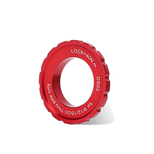 Centerlock Lockring, Centerlock Lock Cover Ring Disc Rotor Lockring Centerlock Rotoren Werkzeug für Fahrrad Mountainbike, Fahrradzubehör (Rot)