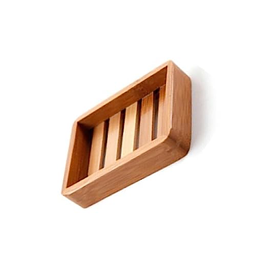 siduytin Seifenschale, feuchtigkeitsbeständig, einzigartiger Bambus Tablett, Behälter, multifunktionale Abtropfbox, für Zuhause, Küche, Hotelprodukte