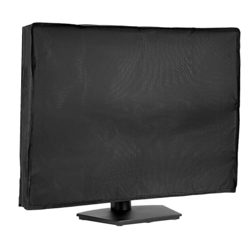 Schwarz Monitor Hülle 24 Zoll All-Inclusive Bildschirm Hülle 420D Oxford-Stoff Staubschutz Wasserdicht Abdeckhaube für PC Bildschirm