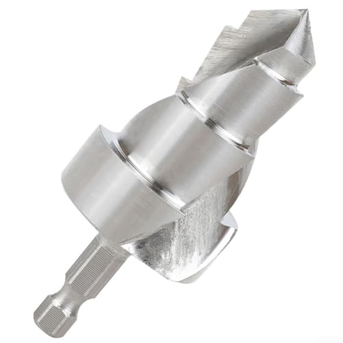 Eawfgtuw Sechskantschaftbohrer, 14,5–30,5 mm, Wasserrohr-Erweiterungsstanzer für Klempner, HSS-Zwei-/Dreischneiden-Silberbohrer, 74 mm Länge, kompatibel mit elektrischen Bohrmaschinen, stabiles