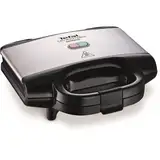 Tefal Ultracompact Sandwichmaker SM1552 | für dreieckige Sandwichtoasts | antihaftbeschichtete Platten | leichte Reinigung | kein Anbrennen | 700W | Sandwich-Grill | 26.5 x 12 x 26 cm