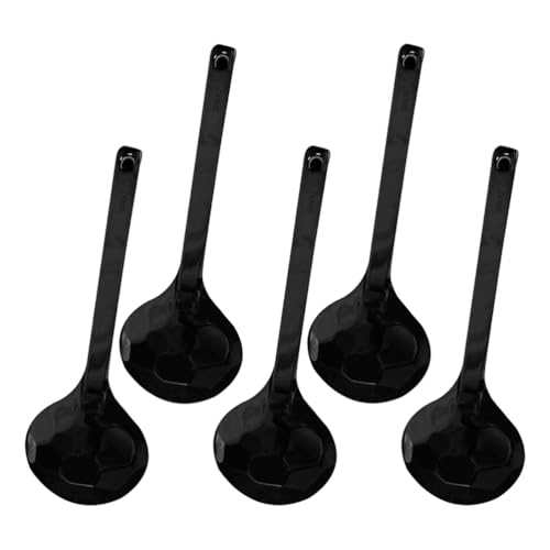 BESTonZON Chinesische Nudeln 5 Stück Hot Pot Gewürzlöffel Nudellöffel Silikon Servierlöffel Asiatische Ramen Mahlzeit Partner Küchenkelle Löffel Küchensuppenlöffel Suppenlöffel Zum