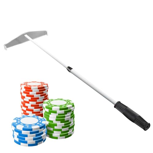 Casinos Teleskop-Rechen, Poker-Chip-Push, Teleskop-Poker-Chips-Sammelstange, Teleskop-Chip-Rechen, Handgehaltener Chip-Stick-Schieber, Einziehbarer Poker-Chip-Sammelrechen, Casinos-Poker-Chip-Rechen