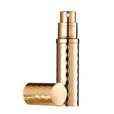 Aurdox Parfümzerstäuber, 5 ml nachfüllbare Parfümflasche in Reisegröße, auslaufsicher, Bodenpumpe ohne Trichter, elegante, tragbare Größe für Damen und Herren, Diamant-Design, Gold