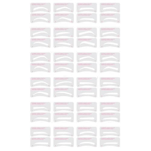 Augenbrauen Schablone,Augenbrauenstempel Set,Braue Makeup Formung Werkzeug,24 Paare DIY Augenbraue Schablone Set für Anfänger Wiederverwendbar für Zuhause, Schule, Arbeit und Unterwegs