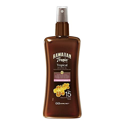 Hawaiian Tropic Protective Dry Spray Oil Sonnenöl LSF 15, 200 ml (1er Pack)