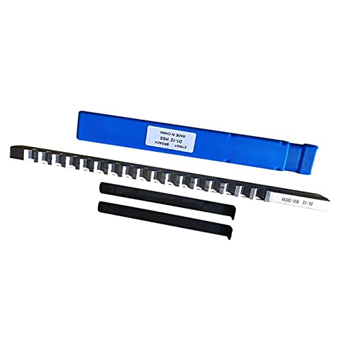 QHYTL Räumnadel 12 mm D, Metrische Größe, CNC-Fräser-Räumnadel, Endmill, Hochgeschwindigkeitsstahl, Unbehandelt, Vergschmälzt, Nicht zentrierter Schnitt, Gewerbliche Herstellung