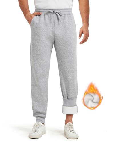 Zylioo Lang Winter Sporthose Fleece Jogginghose Herren,Extra Lang Trainingshose Sweathose,Plus Size Sweatpants Laufhose Jogger Hose