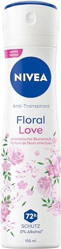 NIVEA Deo Spray Floral Love Limited Edition, Deodorant mit 72h Anti-Transpirant-Schutz, Antitranspirant mit einer Duftkomposition aus orientalischen Blüten (150 ml)