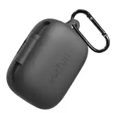 EarFun Silikon Hülle for EarFun Air Pro 4, Voller Schutz Silikon Schutzhülle mit karabiner, Schwarz