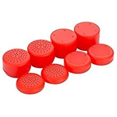 8 Stück Pcs Analog Controller Gamepad erhöhte Antislip Daumen Stick Griff Thumbsticks Joystick Kappe Abdeckung für PS4, PS3, Ausschalter Pro, Xbox One, Xbox 360, Wii U, PS2 Controller (rot)