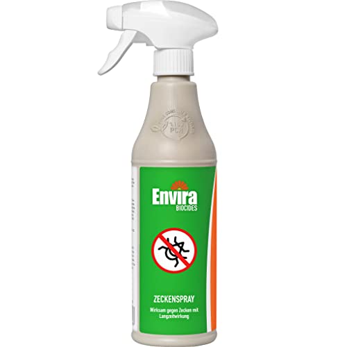 Envira Zecken-Spray - Anti-Zecken-Mittel Mit Langzeitwirkung - Geruchlos & Auf Wasserbasis - 500 ml