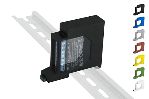 Shelly 2.5 / EM Hutschienenhalter/Adapter Single DIN Rail bracket (35mm) (Schwarz (Prime))