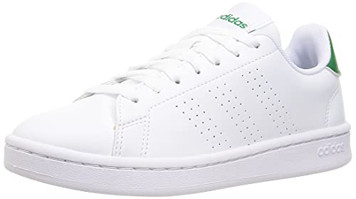 adidas Herren Advantage Shoes, Cloud White/Cloud White/Green, 46