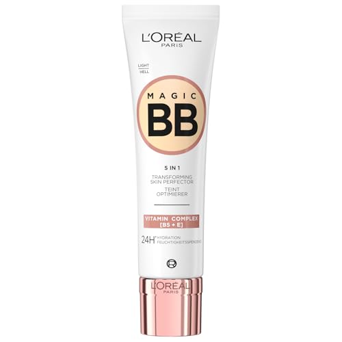 L'Oréal Paris Getönte Tagescreme, Für 24h Feuchtigkeit und einen ebenmäßigen Teint, Magic BB Teint Optimierer, Nr. 02 Light (Hell), 1 x 30 ml