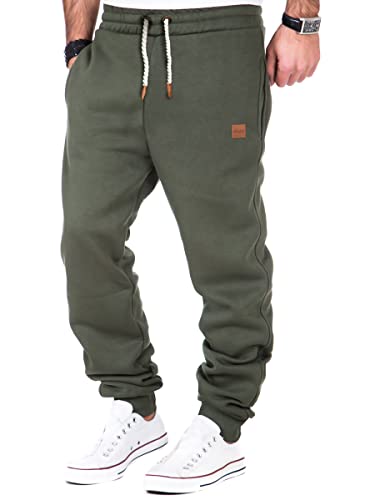 REPUBLIX Herren Sporthose Jogger Jogginghose Sweatpants Trainingshose R-0053 Khaki L