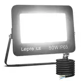 Lepro LED Strahler 50W, Außen, Superhell 4250LM Scheiwerfer, IP65 Wasserfest Fluter 5000K Kaltweiß Aussenstrahler, für Hinterhof, Auffahrt, Türen, Garage, Flur, Garten