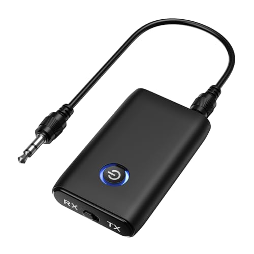 Brifit 2-in-1 Bluetooth Sender Empfänger, AUX Bluetooth Adapter 5.3, Wireless Bluetooth Transmitter Empfänger Klinke 3,5mm für/TV/PC/Auto/Lautsprecher/Kopfhörer/Heimstereo