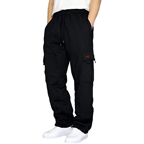 Generisch Jogginghose Herren Baggy hip hop Jogging Hose Motorrad Hosen Herren Leder Jogginghose Herren XXL Baumwolle Jogginghosen Set 110 Baggy Jogginghose Men 164