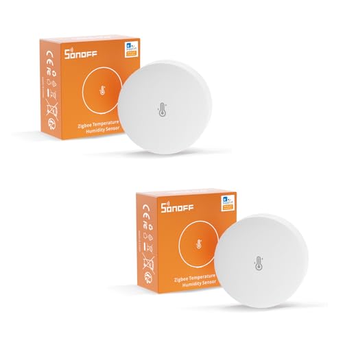 SONOFF SNZB-02P Temperature Humidity Sensor, Zigbee Wireless Switch, kompatibel mit Smartthings/IFTTT, 2 Stück