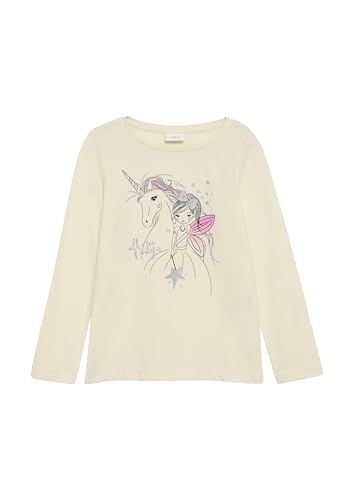 s.Oliver Junior Mädchen 2156122 Langarmshirt Mit Frontprint, 805, 104-110 EU