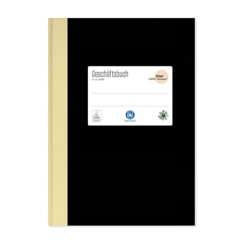 Staufen Ursus Style Geschäftsbuch, DIN A5, hochwertiger Leineneinband, Lineatur 5 mm kariert, 96 Blatt, premiumweißes 80g/m² Recyclingpapier, 1 Stück, Green