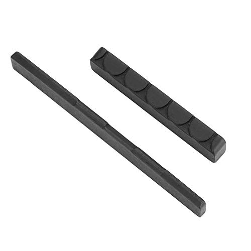 Sattel Klassische Gitarre, Kompensierter Gitarrensattel, 1 Set, 2 Stück, Hochwertiger Sattel und Sattel aus Ebenholz Klassische Gitarrenteile