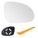 Laitejituan Spiegelglas Ersatz für VW Golf MK5 2003-2008 Jetta 5 2005-2010 Passat B6 2007-2011 Spiegelglas Rechts Beifahrerseite Beheizbar Türspiegelglas Außenspiegel mit Trägerplatte (Rechts)