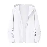 Leinenjacke für Herren – Pulloverjacke mit Reißverschluss, Cardigan, robuste Oberfläche, modisch, für Herren, Jacke, kompatibel mit Motorrad, Herren, Vintage, zugelassen, weiß, XXL