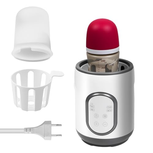 Gevvnss Flaschenwärmer Baby,8-in-1 Sterilisator für Babyflaschen,Babykostwärmer,Schnell Erhitzen &Warmhalten,Abtauung,Fläschchenwärmer mit Timer und Automatischer Abschaltung,Weiß