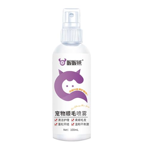 Hunde-Finish-Spray, 100 ml, desodorierendes Hundehaar-Entwirrungsspray, antistatisch, duftender Katzen-Entwirrer, nährender Hundehaar-Entwirrer