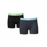 Puma Jungen Boxershorts Basic 2er Pack, india ink/turquo (376), 134-140, 525015001