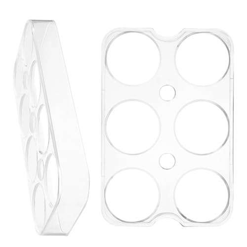 NULYLU 2 Stück Eierhalter Für Kühlschrank, 6 Oder 8 Fächer, Eier-organizer Aus Kunststoff, Durchsichtige Eierschalen, Eierbehälter, Eierspender Für Den Kühlschrank in Der Küche Zu Hause