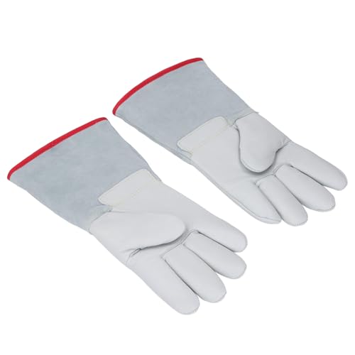 SEAFRONT Gefrierhandschuhe 3 Schicht Leder Kaltschutzhandschuhe 12,2 Zoll für Flüssige Stickstoff -Trockeneis Kryogene Labors und Lebensmittelverarbeitung