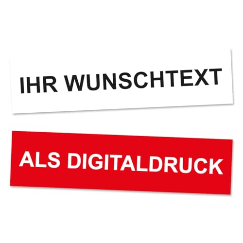 foliado® 2 x Wunschtext Aufkleber Schriftzug Buchstaben als selbstklebender Digitaldruck - Aufkleber selbst gestalten - 2-farbig Auto Text Werbung Aufkleber Schriftzug | wasserfest | UV-beständig