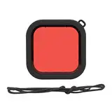 VBESTLIFE Action Camera Lens Diving Filter, wasserdichter Unterwassertauchfilter mit hängendem Seil für 8(rot)