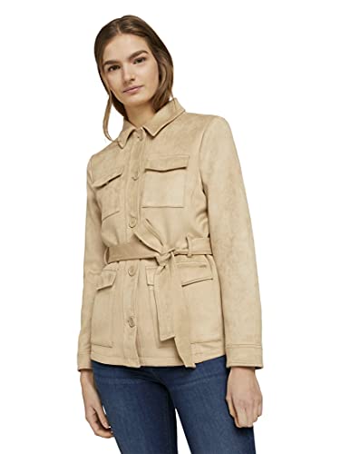 TOM TAILOR Denim Damen 1024554 Fieldjacket Jacke, 26342-Hazelnut Beige, XS