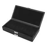 2-lagige Fagott-Aufbewahrungsbox aus Holz, Sicheres Schwarzes Gehäuse mit Belüftungslöchern, Weicher Flanellschlitz für 20 Rohre