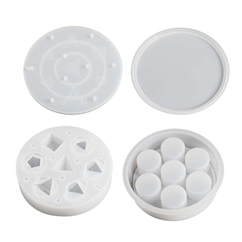 7 Stile Epoxidharz Würfelformen Silikonharz Gussteile Polyeder Spielwürfel Schlüsselanhänger Formen Für Heimwerker Brettspiele