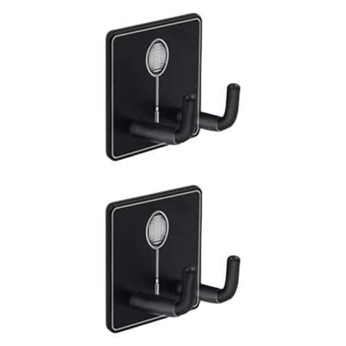 jdstty 2 x wandmontierte Schlägerhalter aus Metall zum Aufhängen von Tennisschlägern, vertikaler Displayhalter für Garage, Fitnessstudio, Workouts
