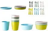 Ikea Kalas Kinder-Schüsseln und Teller, Pastellfarben, 6-teiliges Set