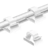 50 Stück Kabelhalter Selbstklebend, Kabelschellen Kabelclips Hochviskose Kabelklemmen Schreibtisch Organizer Kabelmanagement Kabelführung für Ladekabel Wand Desk(Weiß)