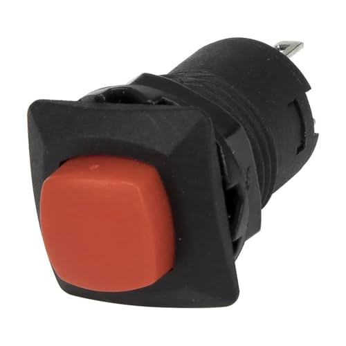 BADIKA 10 Teile/los DS-425 12mm Reset (AUF) -Off Platz Push Button Schalter SPST pushbutton(Red)