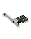 BrosTrend 2,5GBASE-T PCIe Netzwerkkarte, Gigabit Ethernet LAN Karte mit Extra Low Profile, PCI Express Netzwerkadapter Kompatibel mit Windows 11/10/8.1/8/7/XP/2000, Windows Server... Lifetime-Schutz