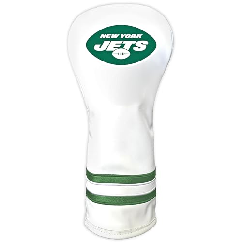 Team Golf NFL New York Jets Golfschlägerhaube, Retro-Design, hochwertig, Weiß