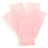 OSALADI 5 Stück Binder Ersatzkern Taschen Bargeld Datei Abteil Preisgünstige Ordnereinlagen Unterlagen Schlüssel Lose Kasse Dokumentieren Austauschbare Budgettasche Budgeteinsatz Pp Rosa