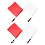 4 Stück Spur- und Feldtraining -Signalflagge Sportschiedsrichterfahnen Warnsignalflaggen Sportkommandant-Flaggen wehende Flagge Rennflagge Flaggen beurteilen Rostfreier Stahl