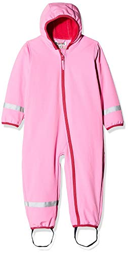 Playshoes Unisex Kinder Softshell-Overall Fleece Gefüttert Outdoor-Jumpsuit, pink, 80